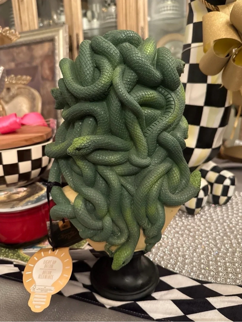 Halloween Green Medusa Bust